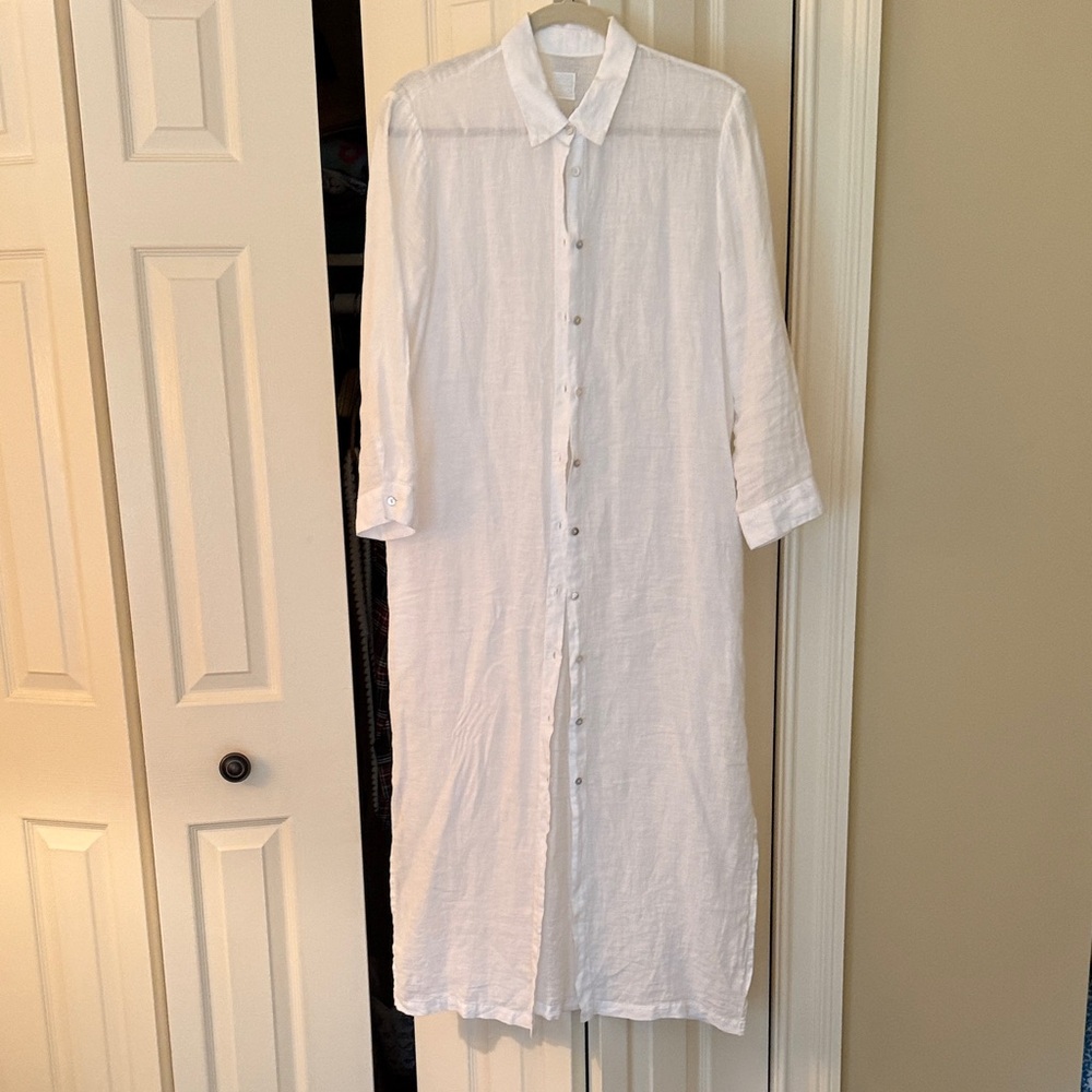 120% Lino Ava Linen Shirt Dress